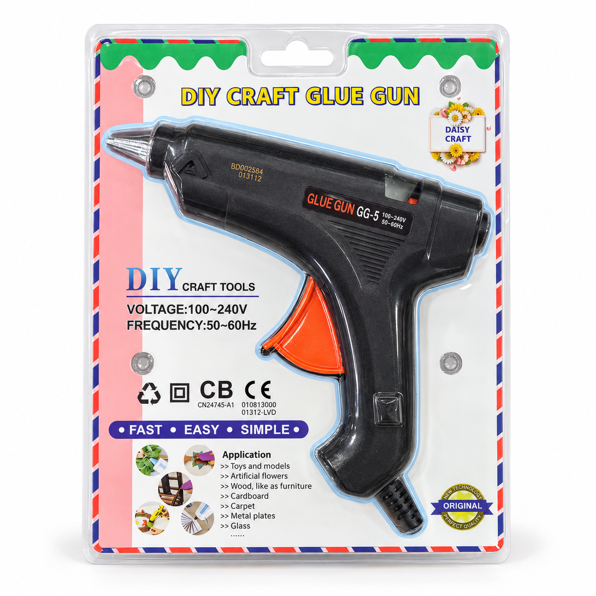 Daisy Craft DIY Glue Gun – GG-5, 80W, 100–240V