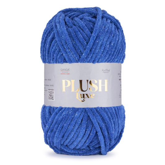 GANGA Plush Luxe Yarn – Luxurious Chenille Yarn for Crochet & Knitting with Glitter