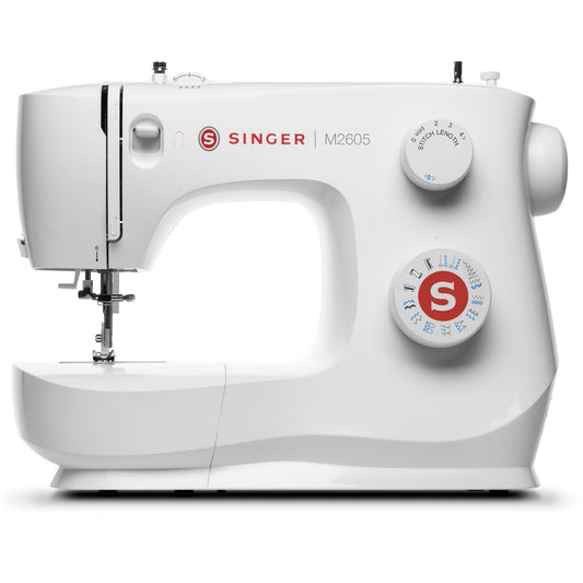 SINGER M2605 Electric Zig-Zag Sewing Machine – 19 Stitches, 32 Stitch Functions, 70W Motor