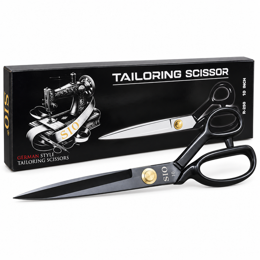 SIO Tailoring Scissors 10 Inch – German Style Fabric Cutting Scissors for Sewing & Tailoring