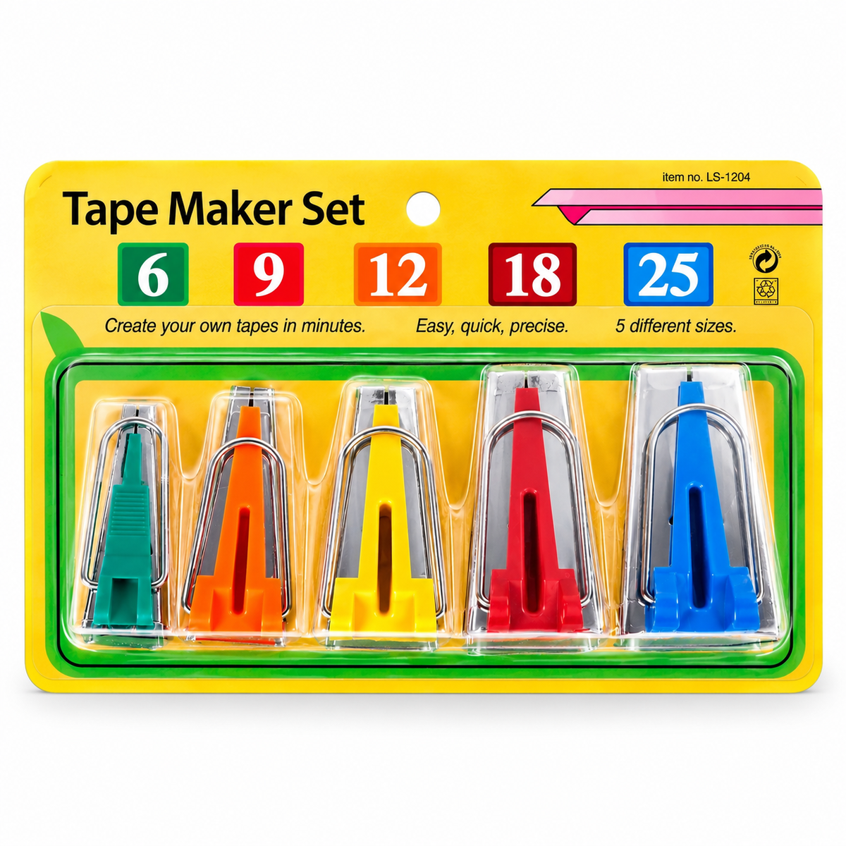 Tape Maker Set 5 Sizes for Bias Tape Making