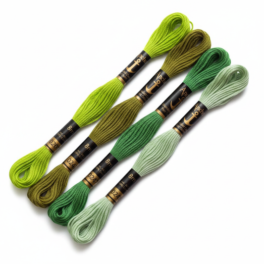 Anchor Green Thread Collection - Square Studio Photo