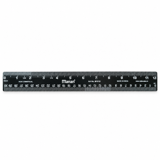 Manan 12 Inch Plastic Foot Scale / Ruler – M1018 Tailoring & Pattern Making Scale