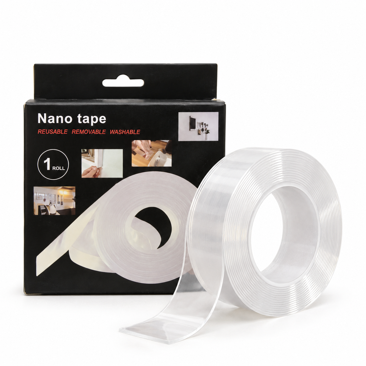 Nano Tape 1 Roll – Double-Sided Transparent Adhesive Mounting Tape
