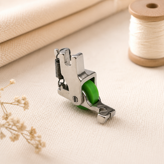 Roller Zipper Presser Foot – Sewing Machine Foot for Smooth Zipper & Fabric Stitching
