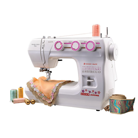 USHA Janome Wonder Stitch Plus Automatic Zig-Zag Sewing Machine