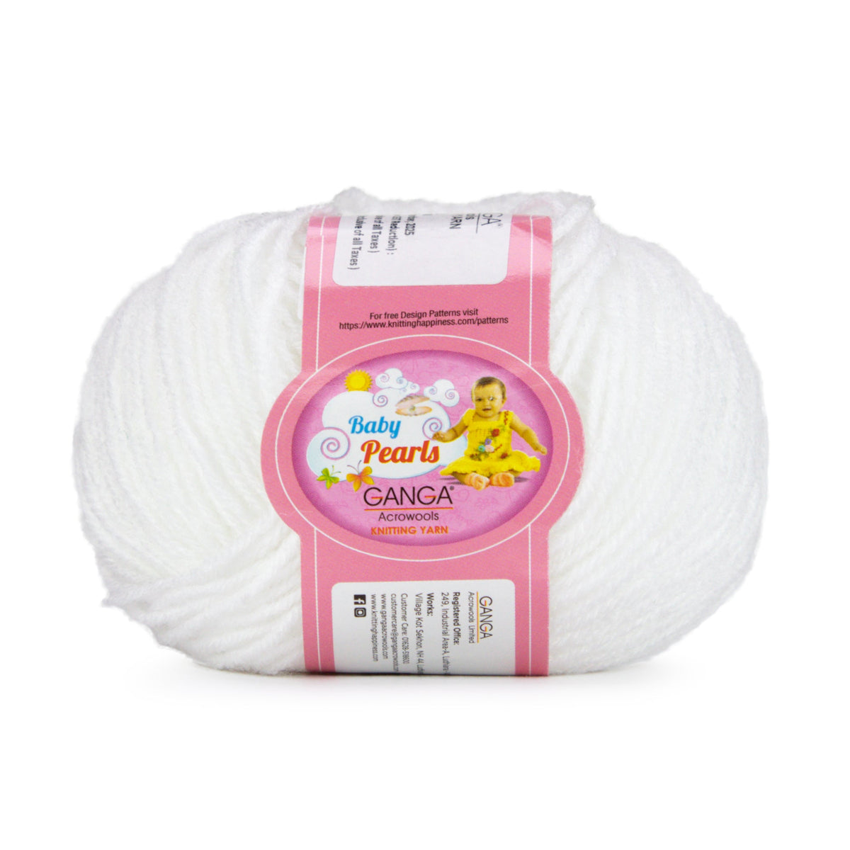 GANGA Baby Pearls Yarn – 100% Acrylic 4 Ply Knitting & Crochet Yarn