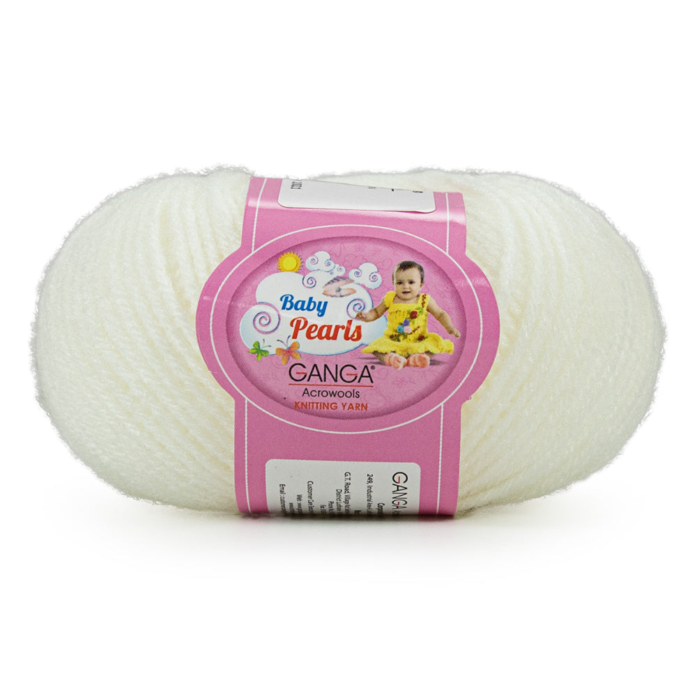 GANGA Baby Pearls Yarn – 100% Acrylic 4 Ply Knitting & Crochet Yarn