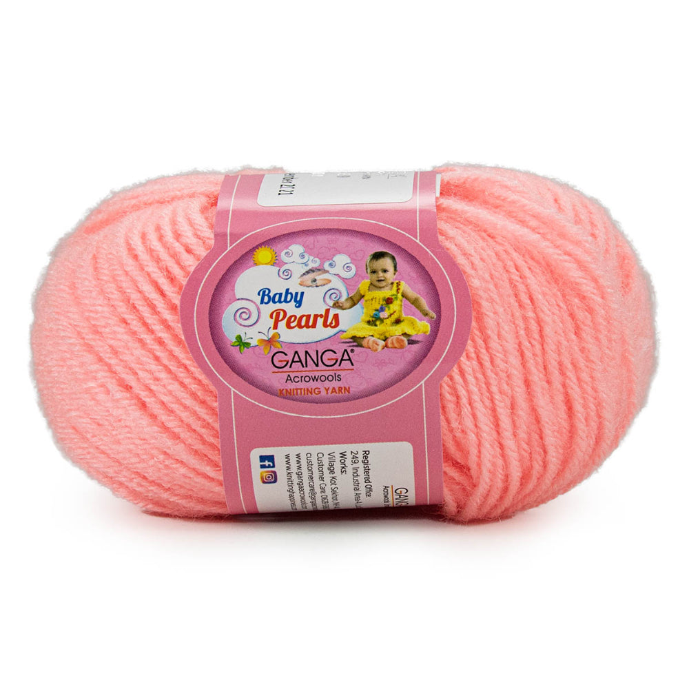 GANGA Baby Pearls Yarn – 100% Acrylic 4 Ply Knitting & Crochet Yarn