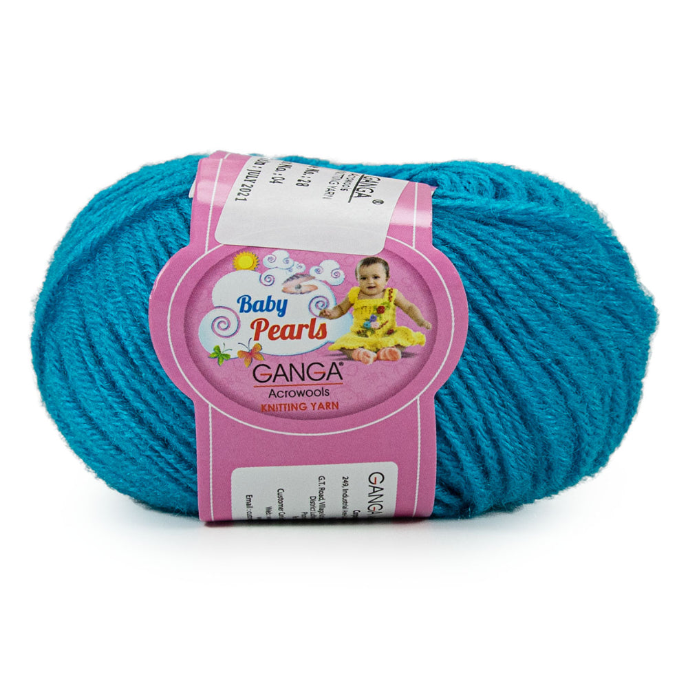 GANGA Baby Pearls Yarn – 100% Acrylic 4 Ply Knitting & Crochet Yarn