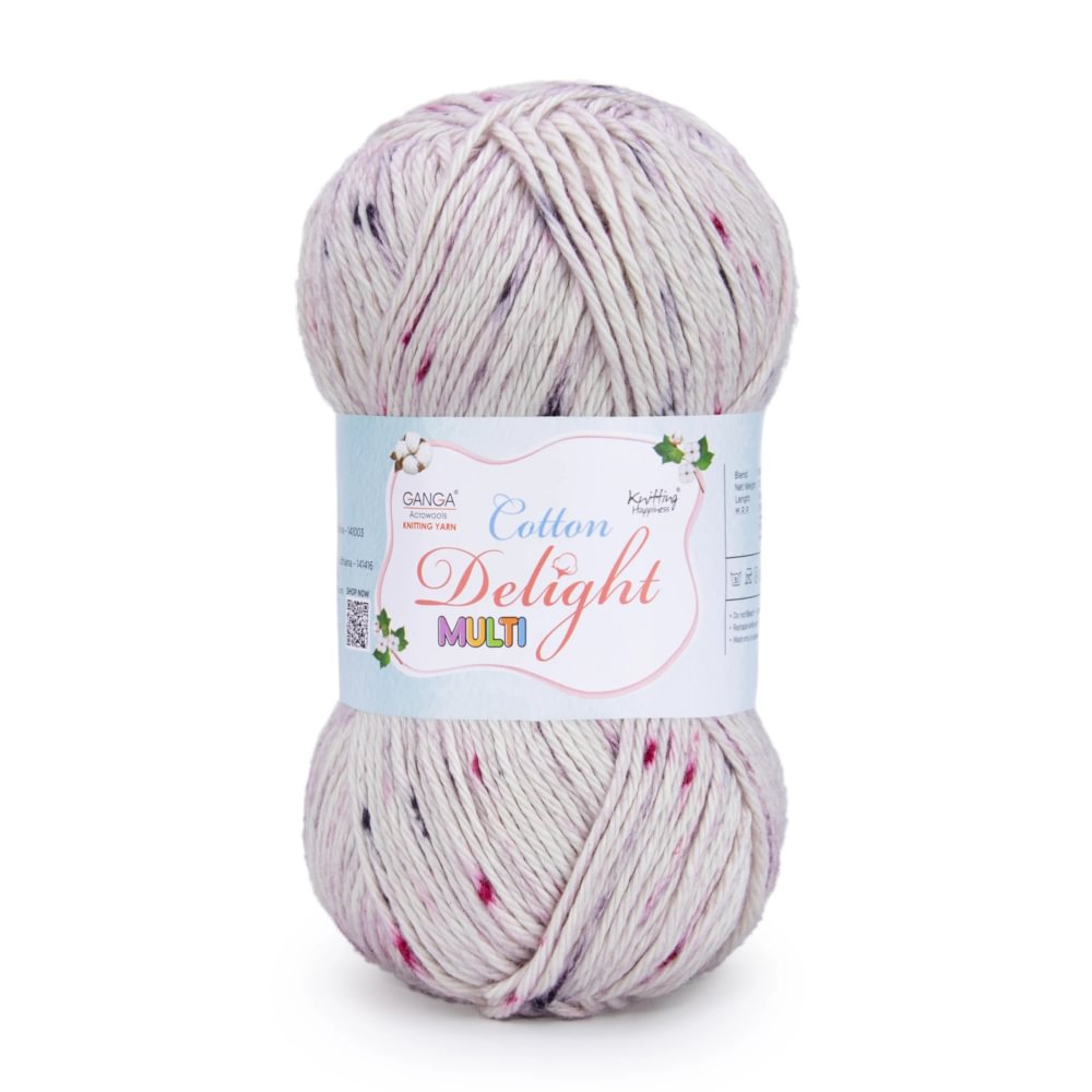 GANGA Cotton Delight Multi Yarn – 100% Cotton Knitting & Crochet Yarn