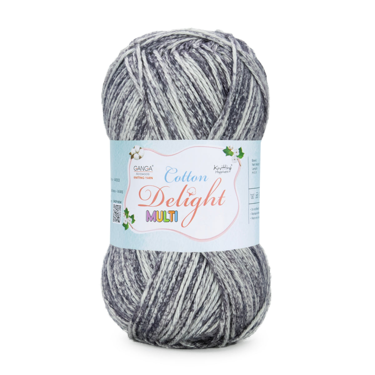 GANGA Cotton Delight Multi Yarn – 100% Cotton Knitting & Crochet Yarn