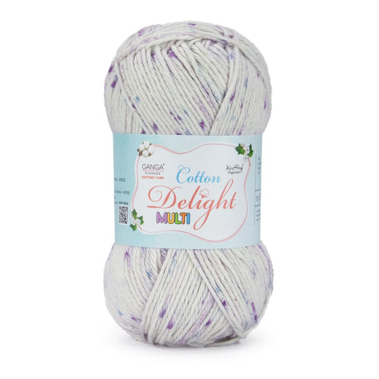 GANGA Cotton Delight Multi Yarn – 100% Cotton Knitting & Crochet Yarn