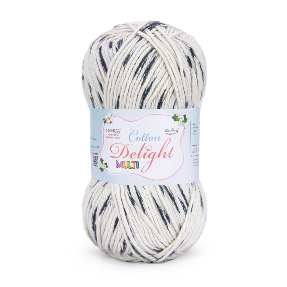 GANGA Cotton Delight Multi Yarn – 100% Cotton Knitting & Crochet Yarn