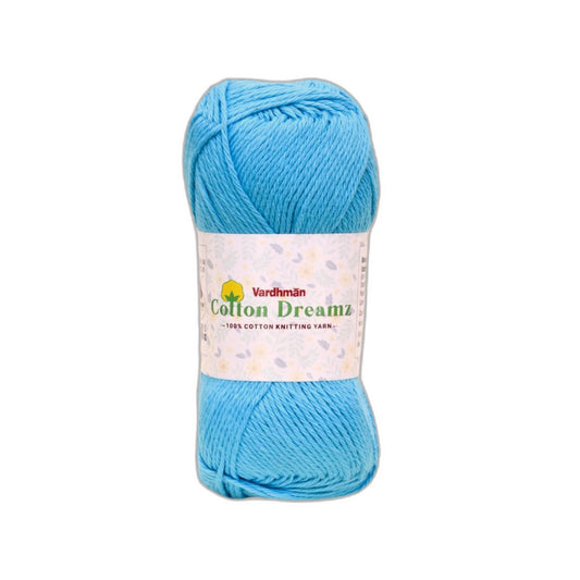 Vardhman Cotton Dreamz Yarn – 100% Cotton Knitting & Crochet Yarn for Amigurumi, Baby Projects & DIY Crafts