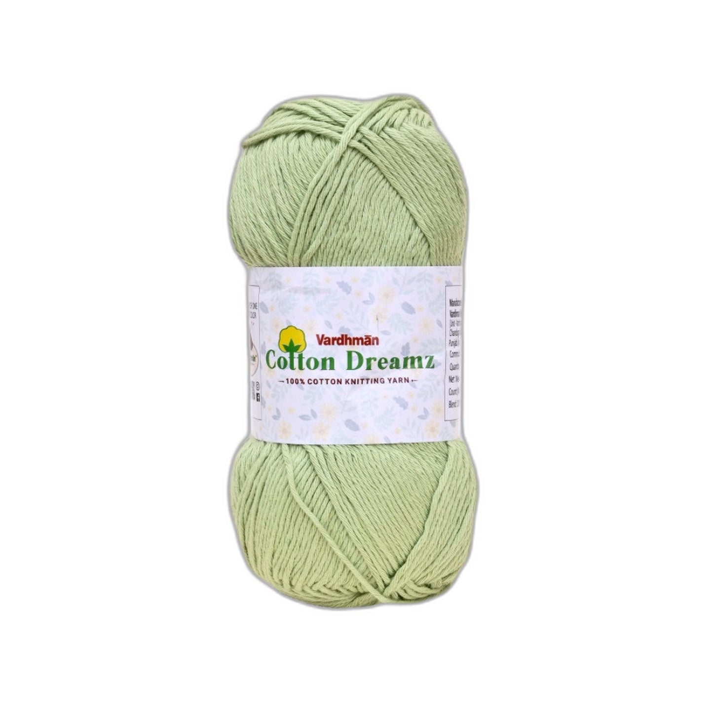 Vardhman Cotton Dreamz Yarn – 100% Cotton Knitting & Crochet Yarn for Amigurumi, Baby Projects & DIY Crafts