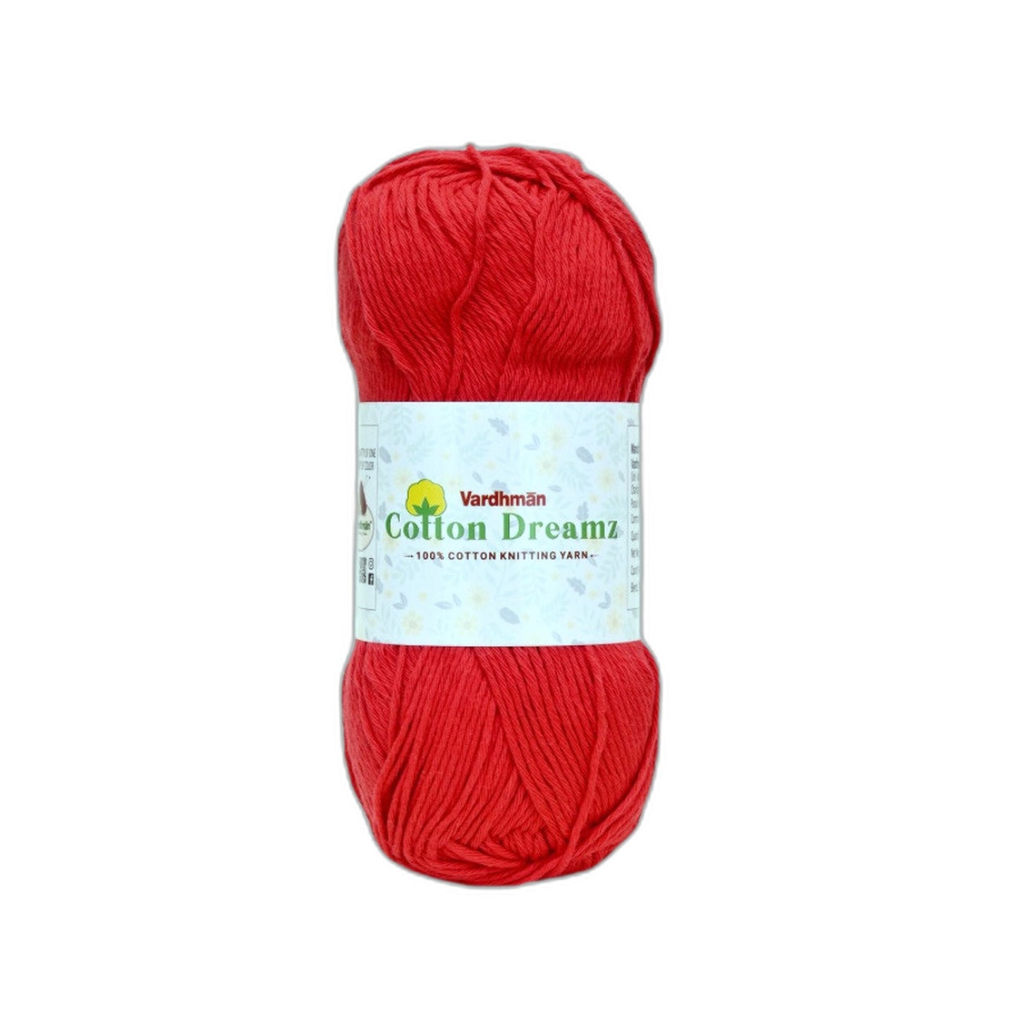 Vardhman Cotton Dreamz Yarn – 100% Cotton Knitting & Crochet Yarn for Amigurumi, Baby Projects & DIY Crafts