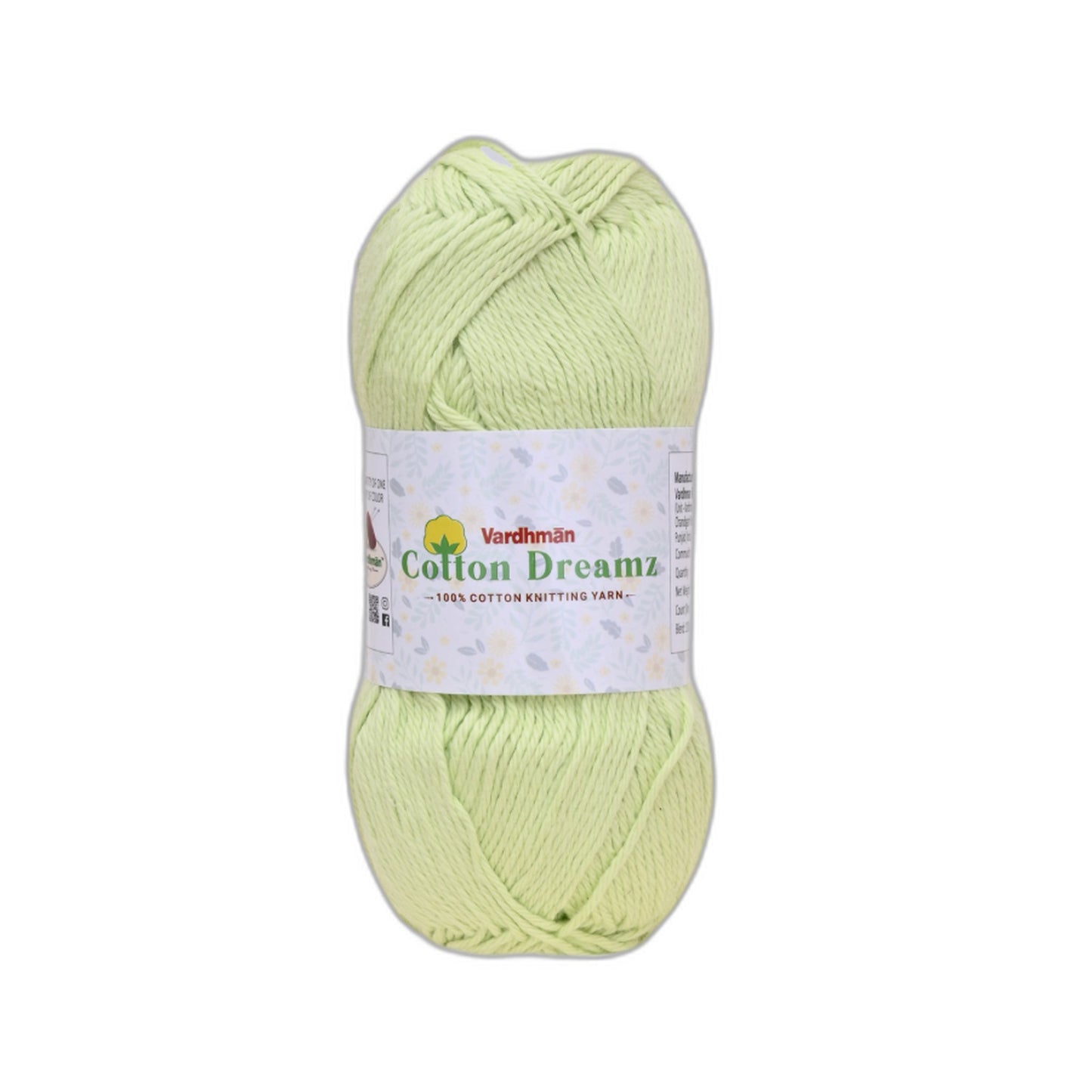 Vardhman Cotton Dreamz Yarn – 100% Cotton Knitting & Crochet Yarn for Amigurumi, Baby Projects & DIY Crafts