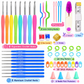 Crochet and Knitting Accessories Kit with Hooks and Tools