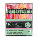 Knit Wit Embroidery Threads Kit 50 Skeins Shaded Colours