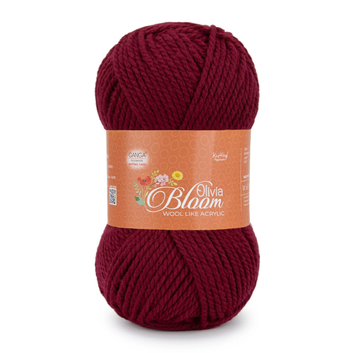 GANGA Olivia Bloom Yarn – Wool-Like Acrylic DK Yarn for Knitting & Crochet