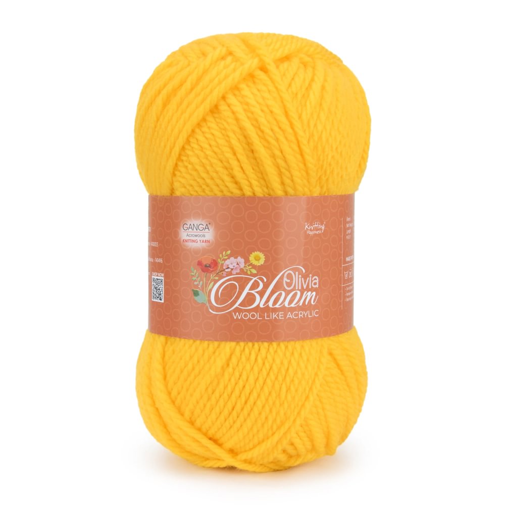 GANGA Olivia Bloom Yarn – Wool-Like Acrylic DK Yarn for Knitting & Crochet