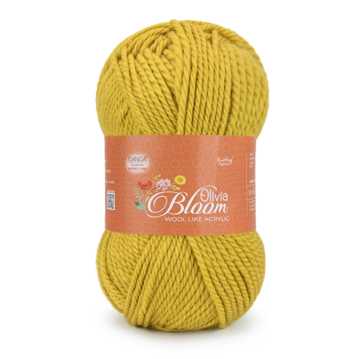 GANGA Olivia Bloom Yarn – Wool-Like Acrylic DK Yarn for Knitting & Crochet