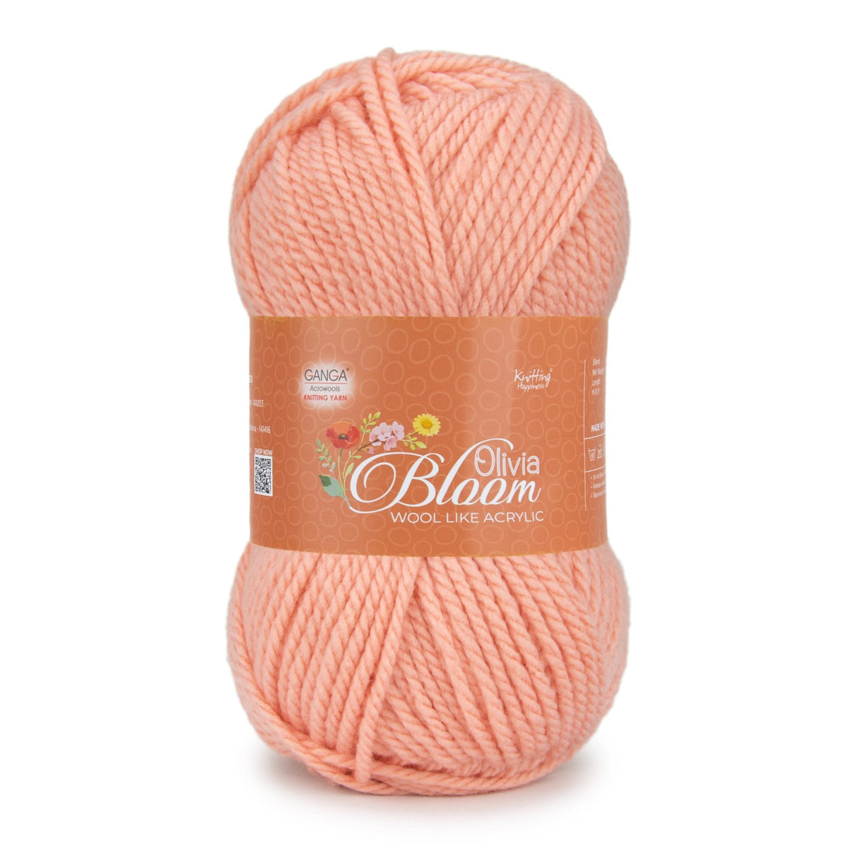 GANGA Olivia Bloom Yarn – Wool-Like Acrylic DK Yarn for Knitting & Crochet