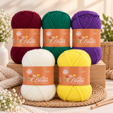 GANGA Olivia Bloom Yarn – Wool-Like Acrylic DK Yarn for Knitting & Crochet