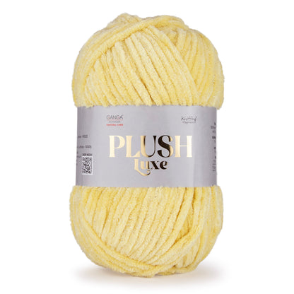 GANGA Plush Luxe Yarn – Luxurious Chenille Yarn for Crochet & Knitting with Glitter