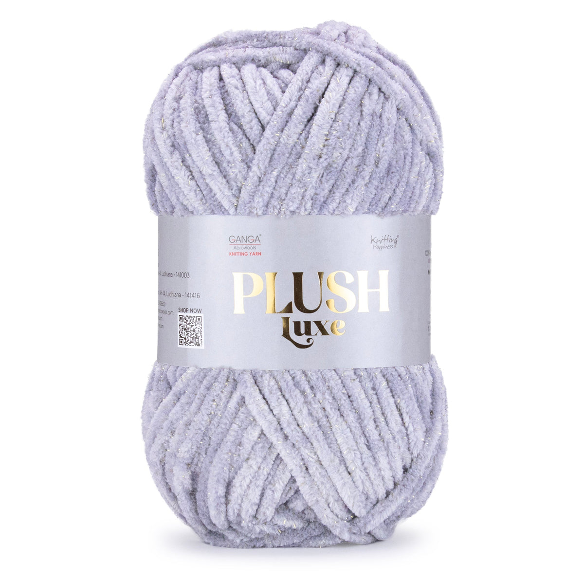 GANGA Plush Luxe Yarn – Luxurious Chenille Yarn for Crochet & Knitting with Glitter