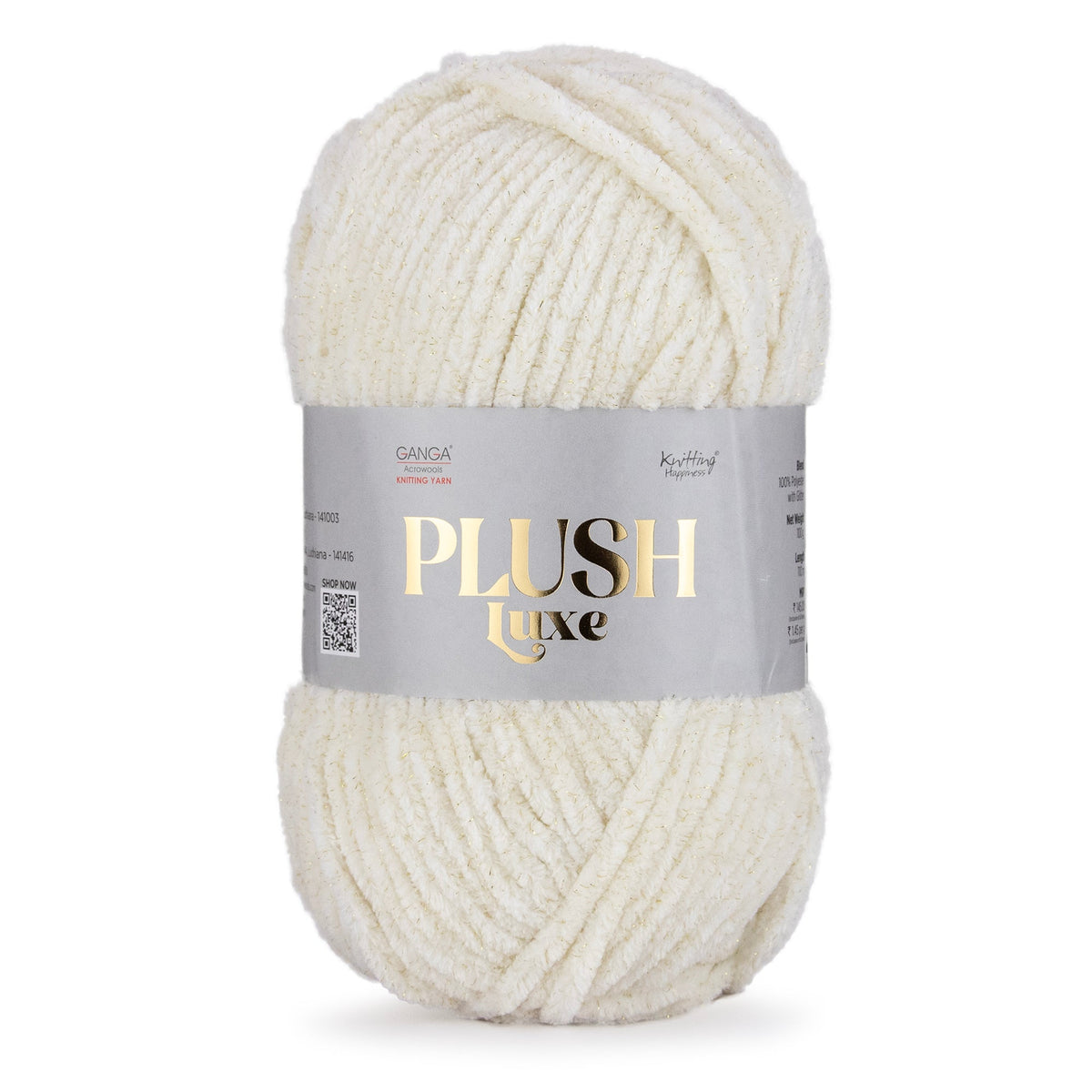 GANGA Plush Luxe Yarn – Luxurious Chenille Yarn for Crochet & Knitting with Glitter