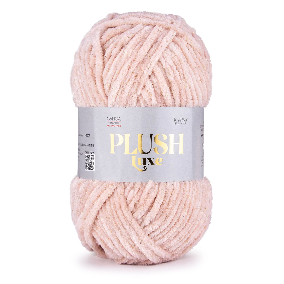 GANGA Plush Luxe Yarn – Luxurious Chenille Yarn for Crochet & Knitting with Glitter