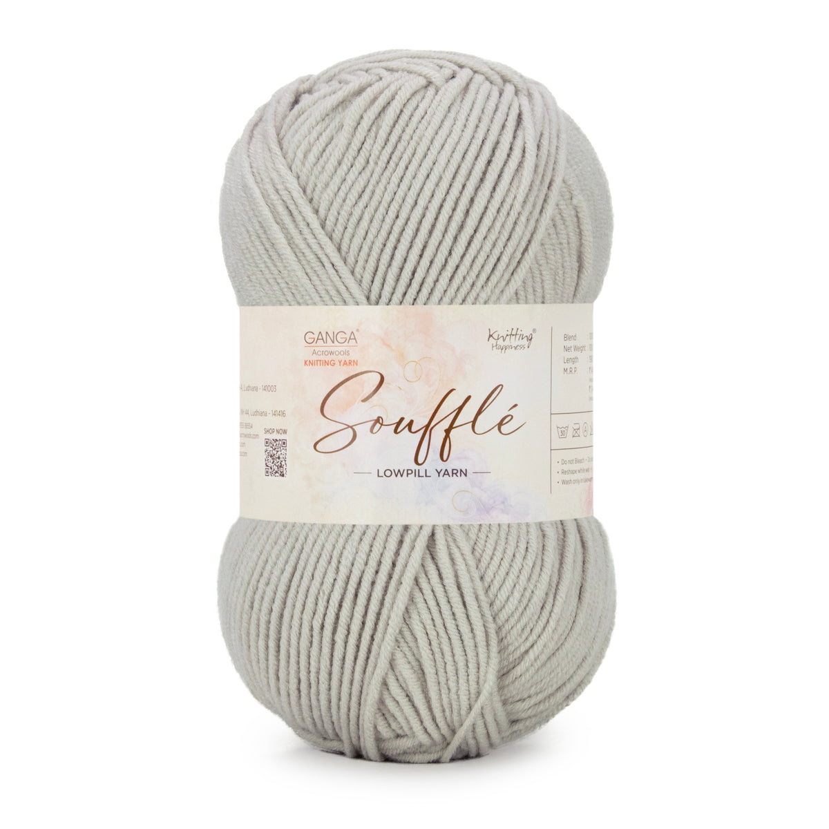 GANGA Souffle LowPill Yarn – 5 Ply Acrylic Knitting & Crochet Yarn