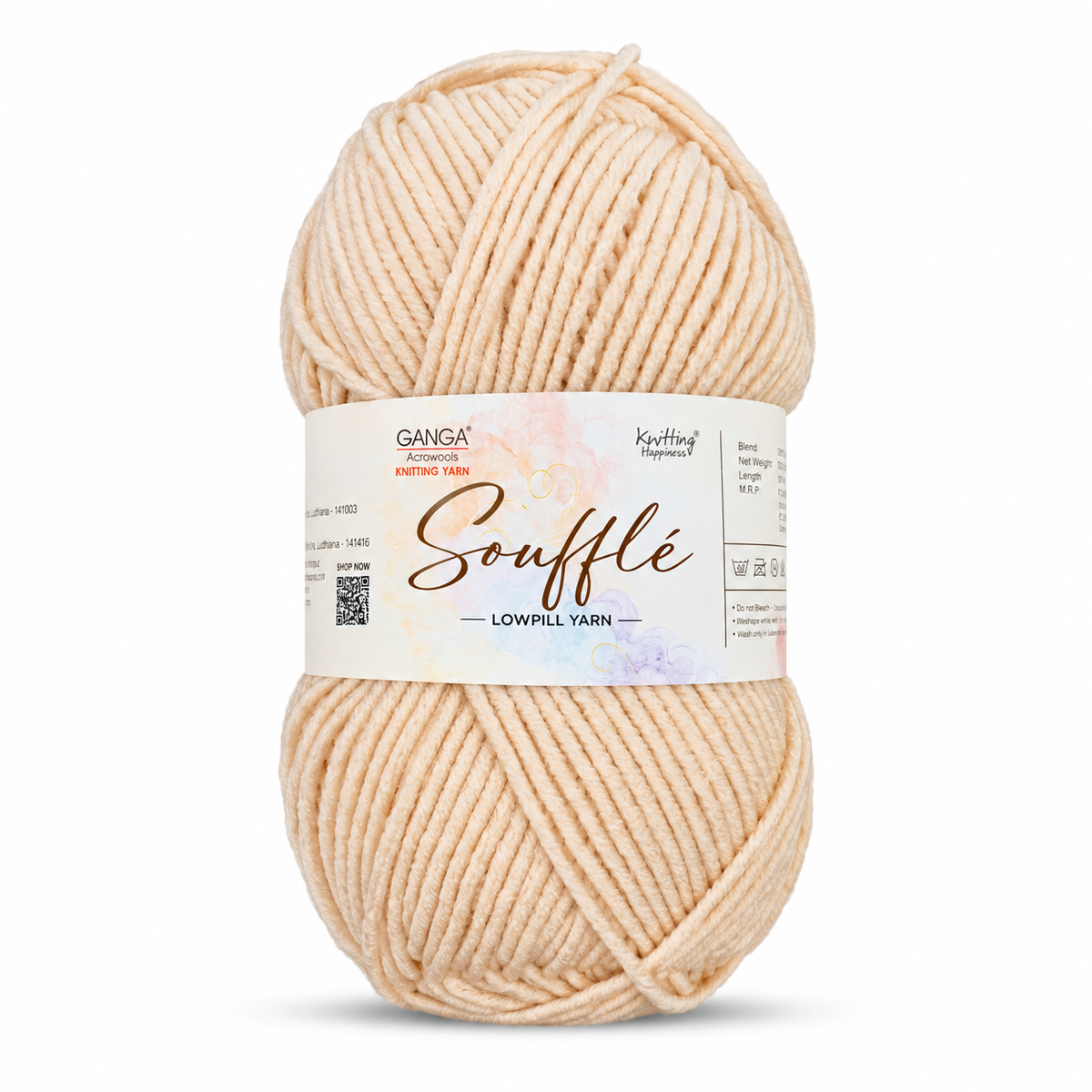 GANGA Souffle LowPill Yarn – 5 Ply Acrylic Knitting & Crochet Yarn