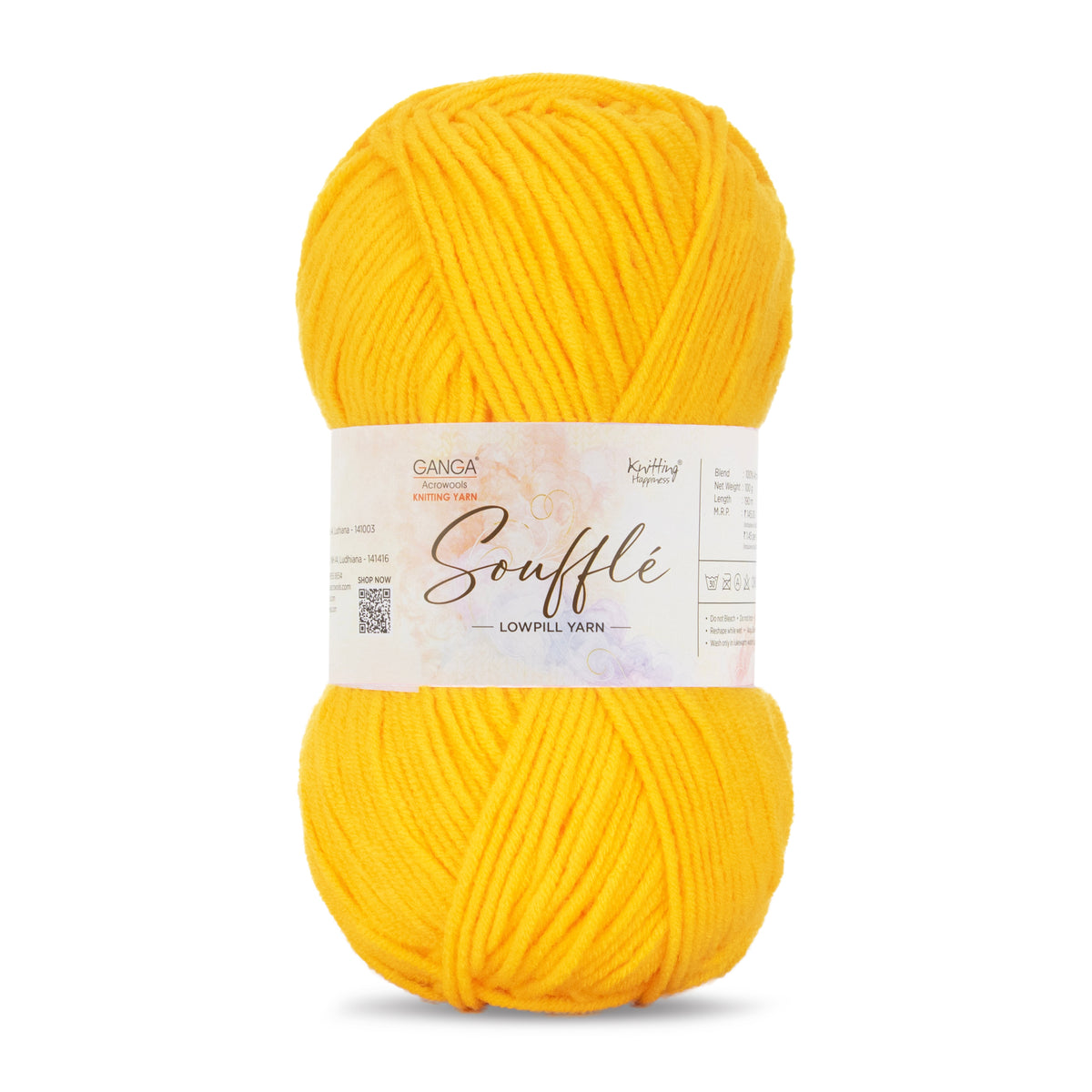 GANGA Souffle LowPill Yarn – 5 Ply Acrylic Knitting & Crochet Yarn