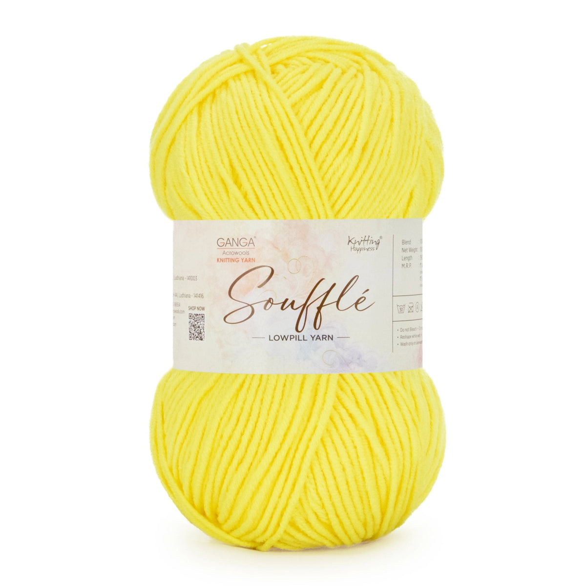 GANGA Souffle LowPill Yarn – 5 Ply Acrylic Knitting & Crochet Yarn