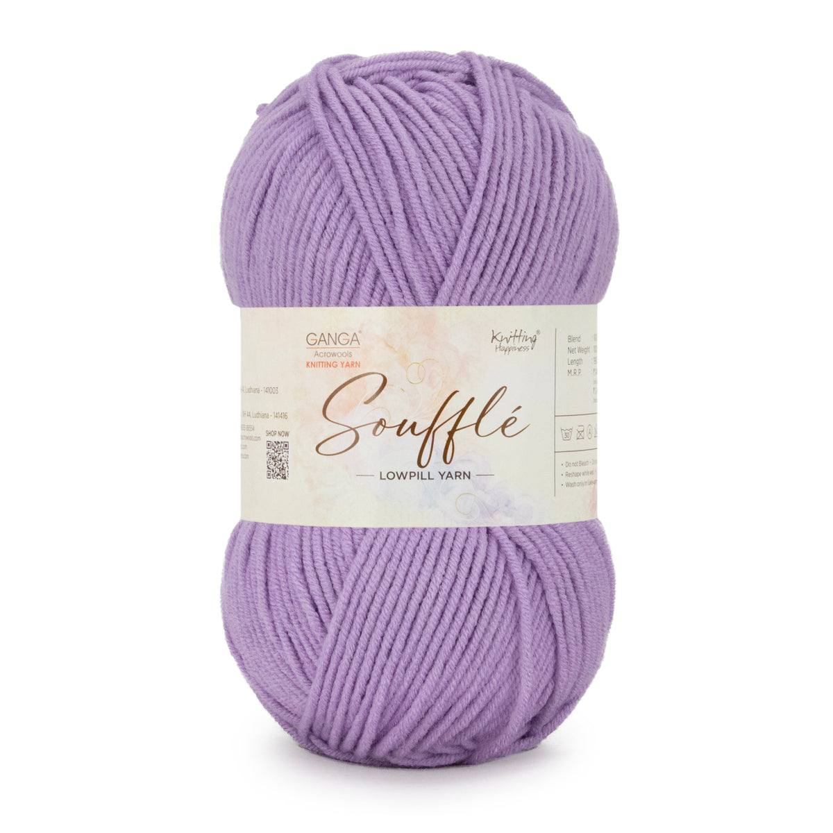 GANGA Souffle LowPill Yarn – 5 Ply Acrylic Knitting & Crochet Yarn