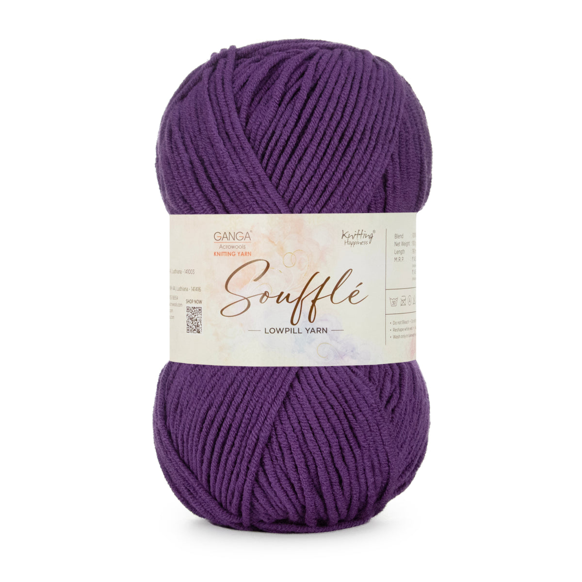 GANGA Souffle LowPill Yarn – 5 Ply Acrylic Knitting & Crochet Yarn