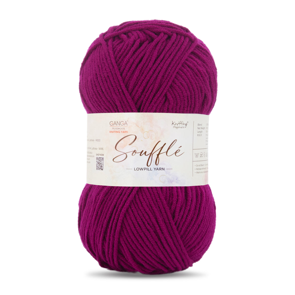 GANGA Souffle LowPill Yarn – 5 Ply Acrylic Knitting & Crochet Yarn