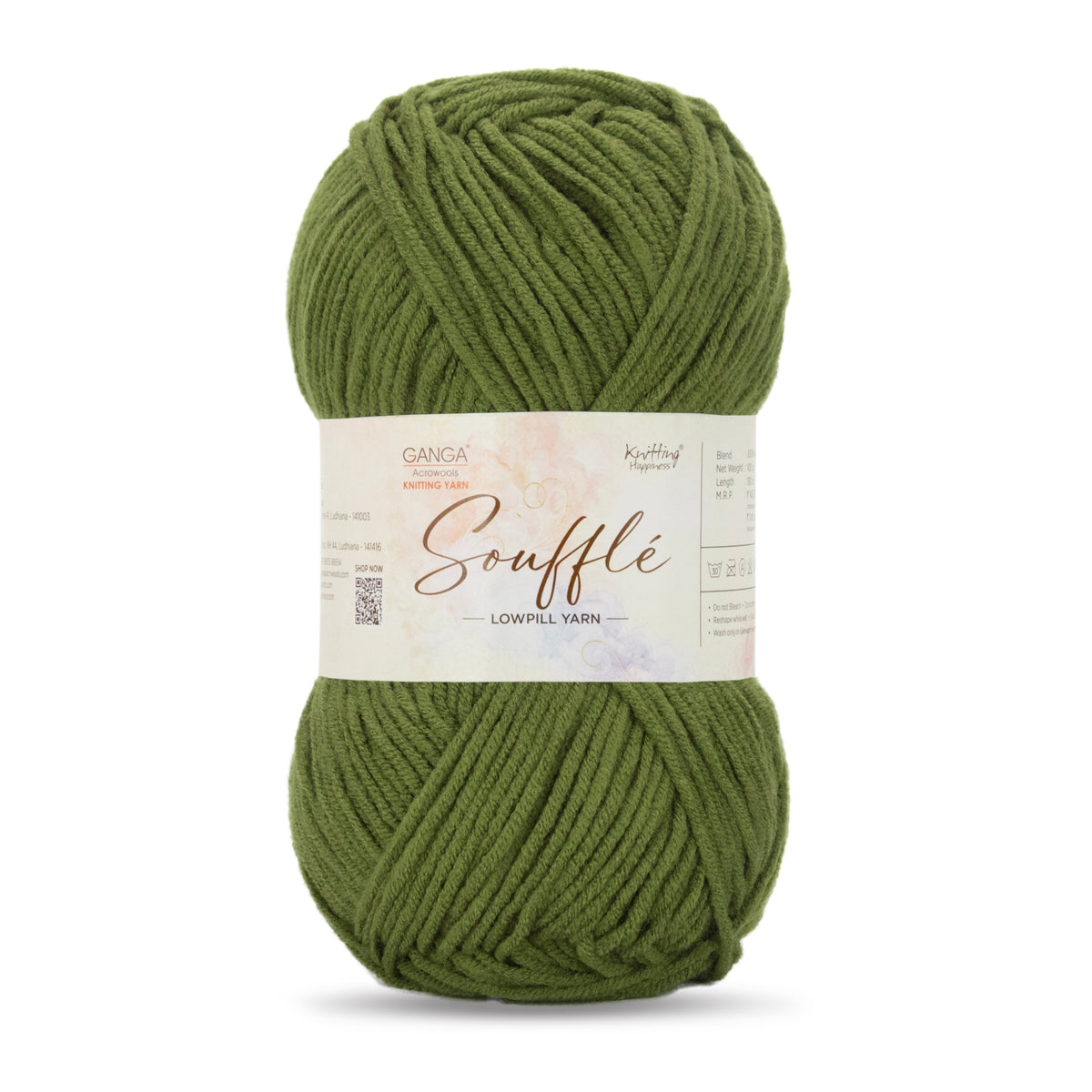 GANGA Souffle LowPill Yarn – 5 Ply Acrylic Knitting & Crochet Yarn