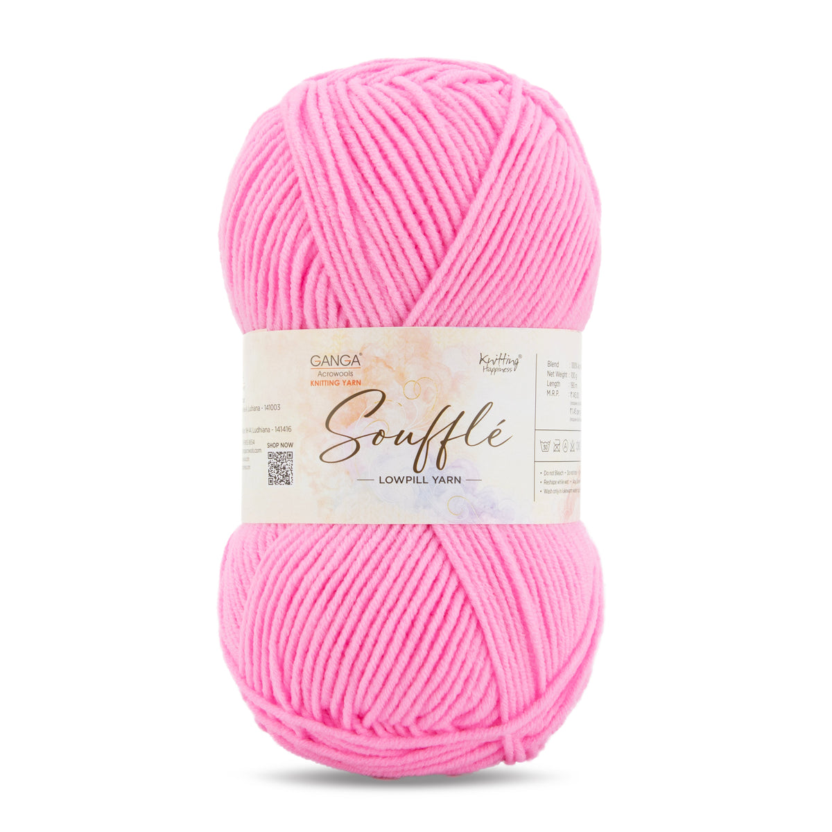 GANGA Souffle LowPill Yarn – 5 Ply Acrylic Knitting & Crochet Yarn