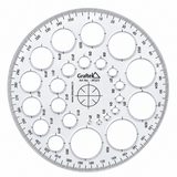 PRO CIRCLE 360° Protractor & Circle Scale – Circular Drafting Template with Multiple Circle Sizes