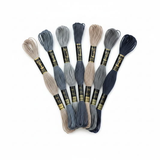 Anchor Grey Thread Collection - Square Studio Photo