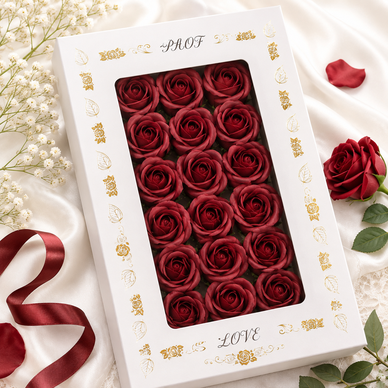 Artificial Rose Flower Heads for Bouquet, Wedding Decor, Cake Decor and Other DIY Crafts