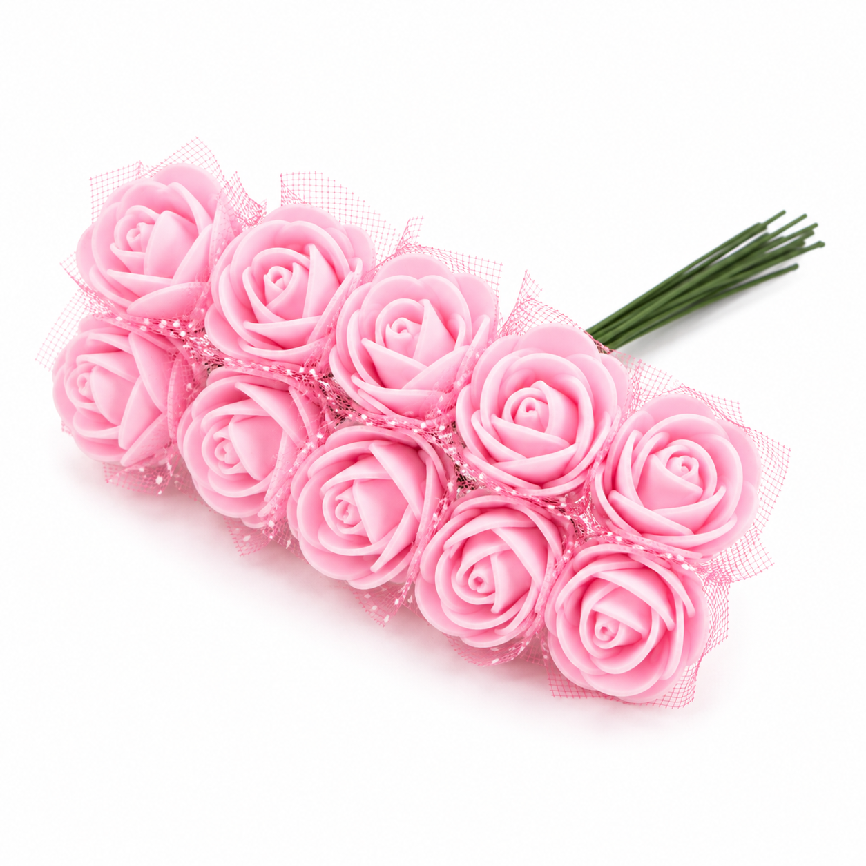 Premium Foam Rose Flowers Pack – 144 Mini Artificial Foam Roses for DIY Crafts, Scrapbooking, Decorations & Floral Arrangements