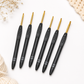 Gold Crochet Hook with Ergonomic Soft-Grip Plastic Handles