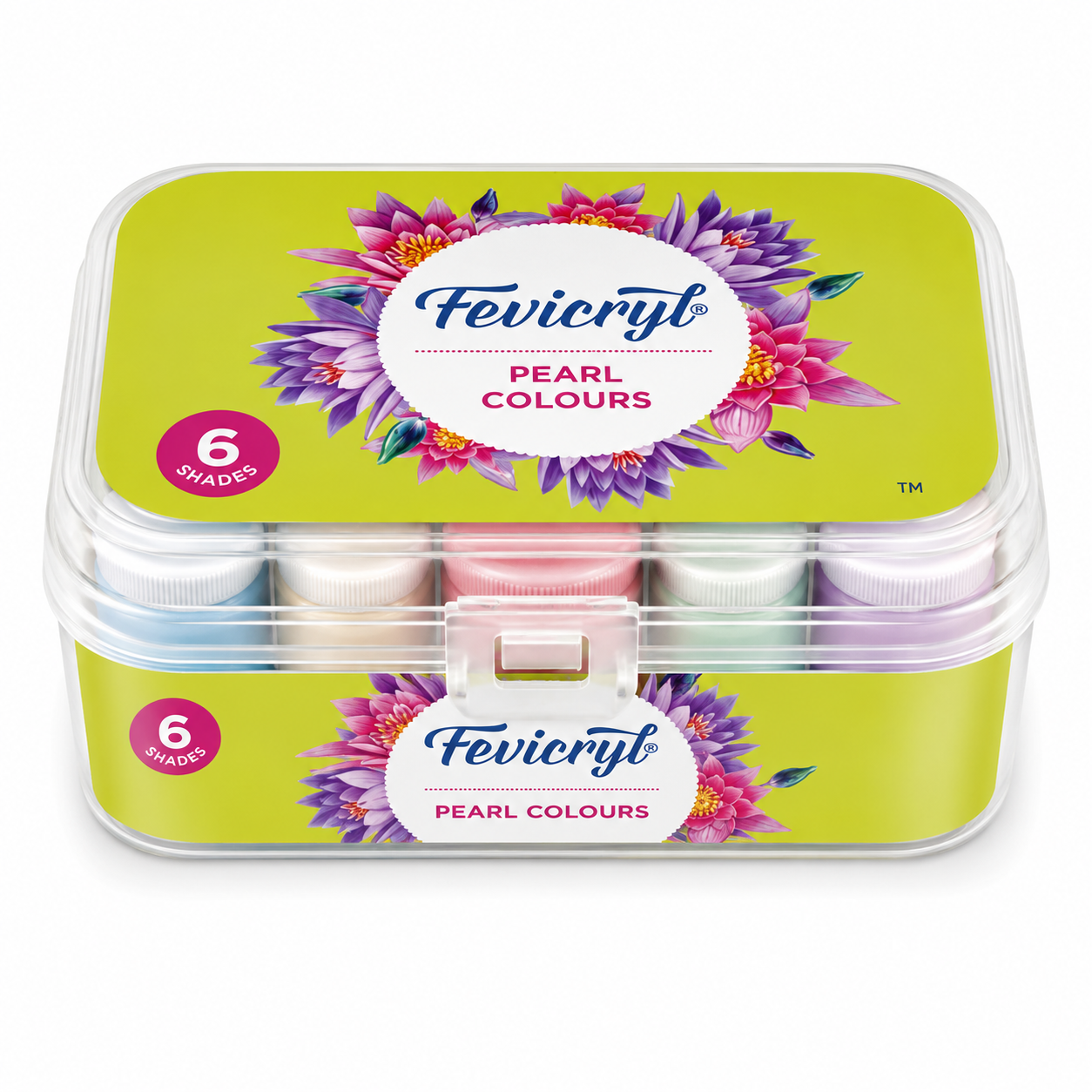 Fevicryl Pearl Acrylic Colours Set – 6 Pearl Shades Acrylic Paint Kit for Canvas, Wood, MDF, Clay & DIY Crafts | Pidilite | HobbyIdea