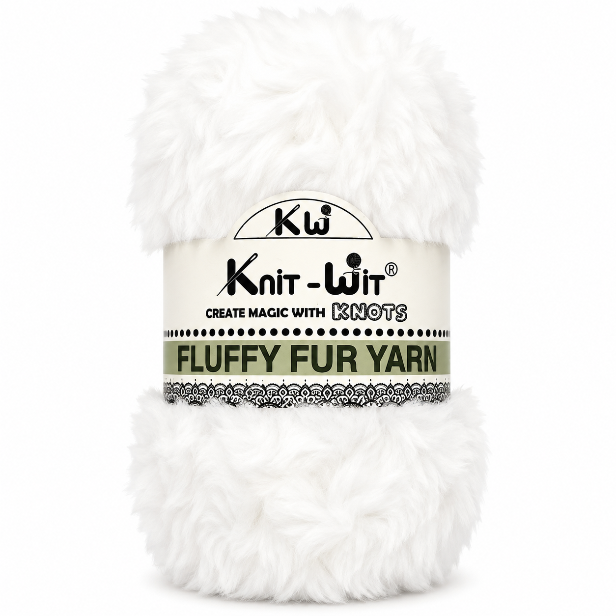 Knit-Wit Fluffy Fur Yarn – Soft & Fluffy Faux Fur Yarn for Knitting, Crochet & Crafts