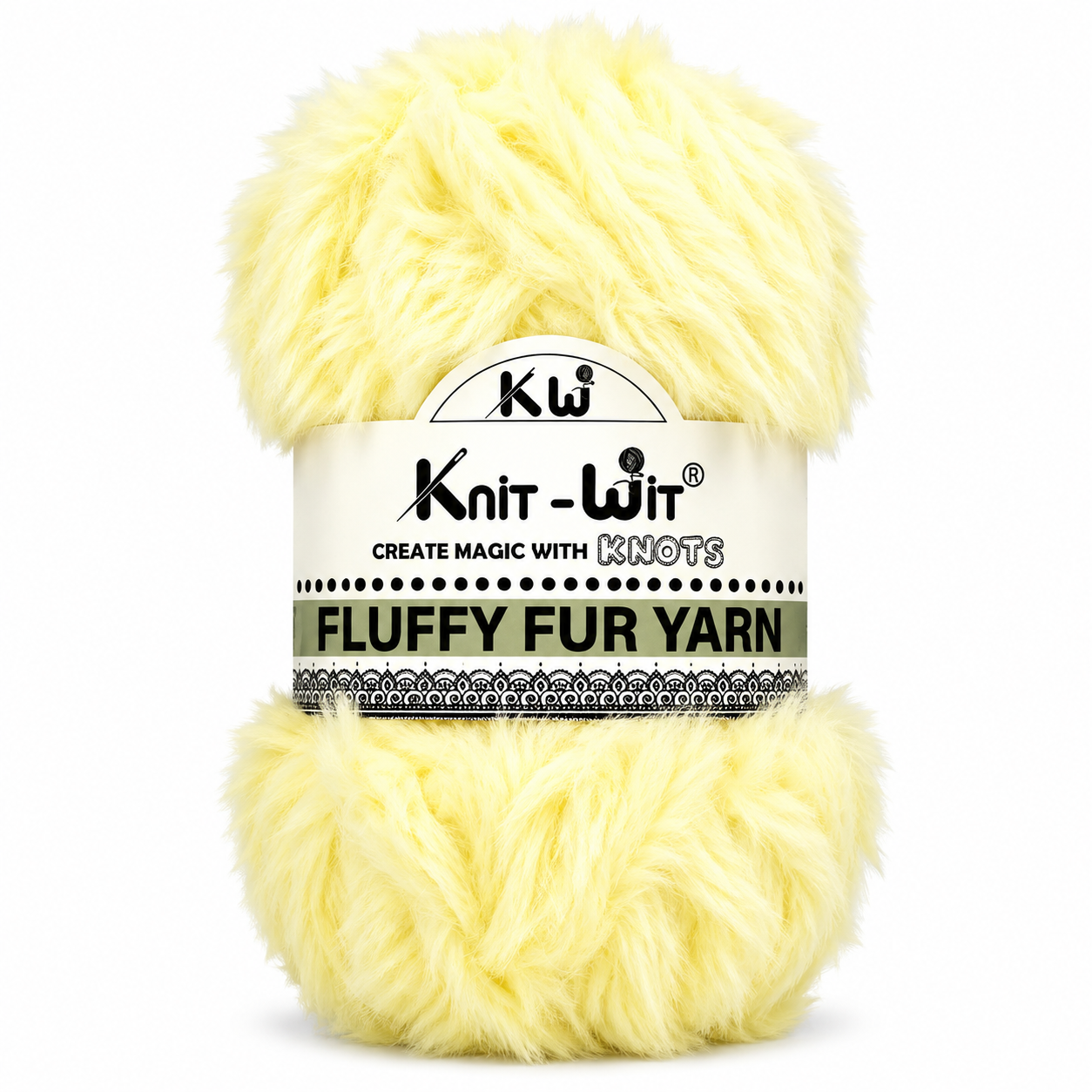 Knit-Wit Fluffy Fur Yarn – Soft & Fluffy Faux Fur Yarn for Knitting, Crochet & Crafts